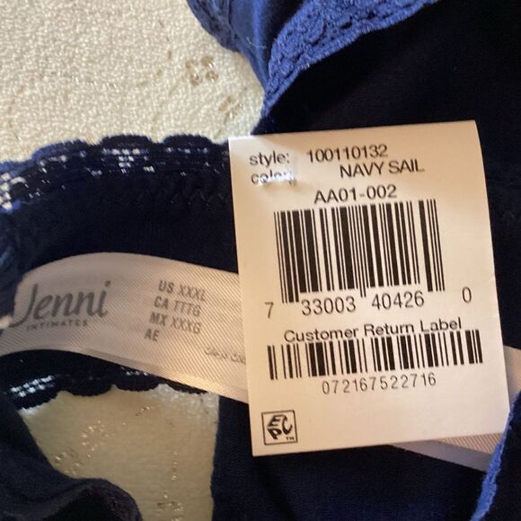 NWT. Jenni, a Macy’s Brand Women’s Size XXXL Navy Bikini Panties set of 3 - Picture 8 of 9